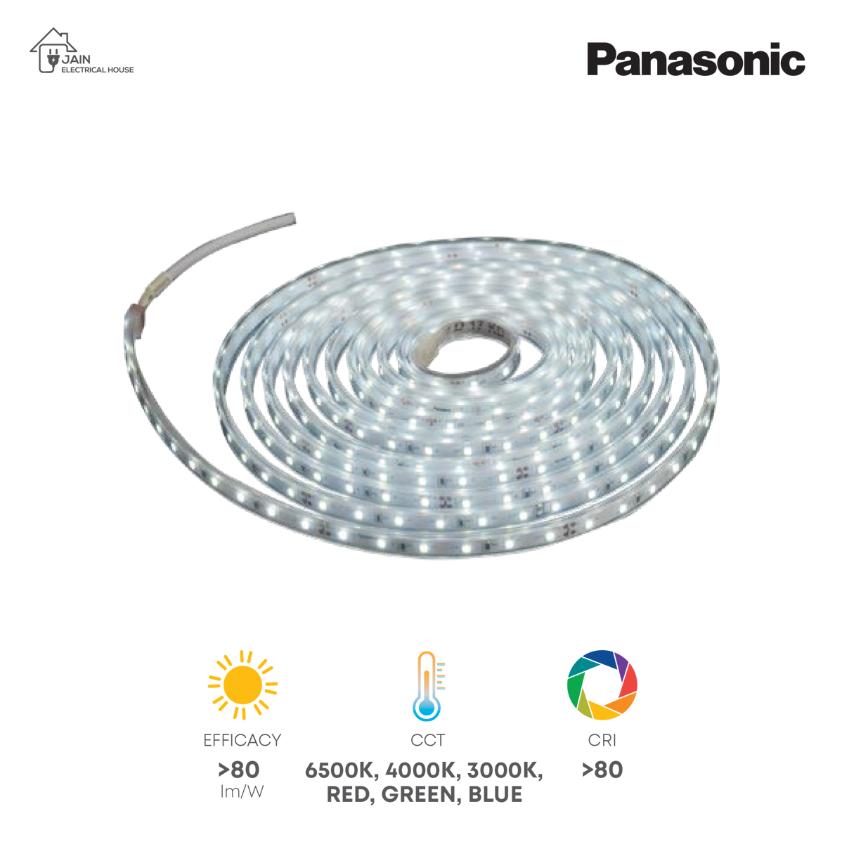Panasonic LED Strip Light 6500K - 12V DC 5 Meter 25W IP20