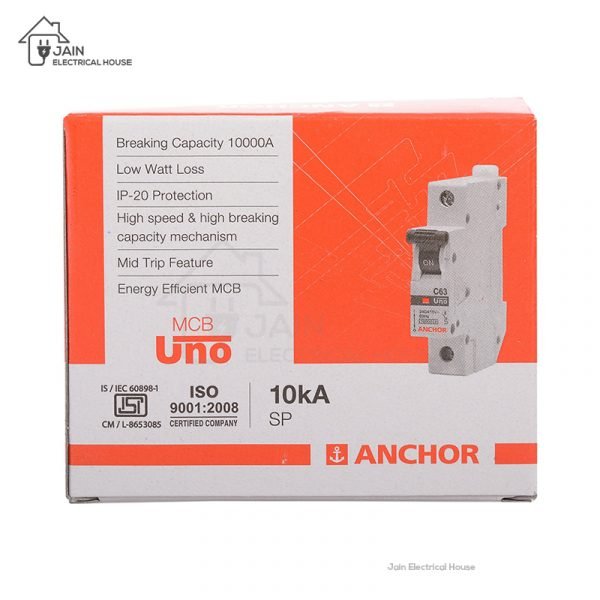 Anchor 10A MCB UNO Series SP 'C' Type (98002)