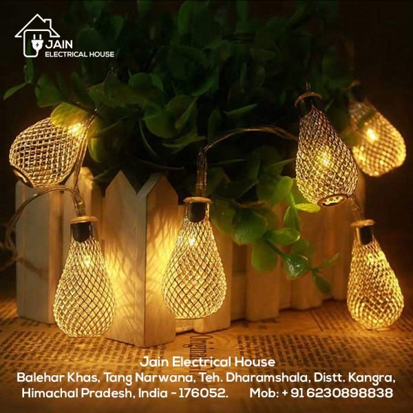 LED Metal Rain Drop String Light