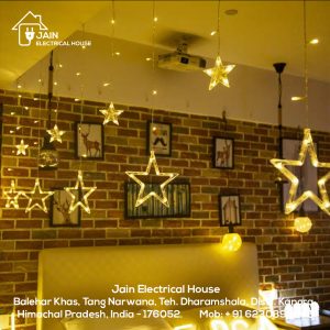 Decorative Festive Star Curtain LED Light (6+6 Star) | Decorative Lights for Diwali (Warm White)