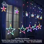 Decorative Festive Star Curtain LED Light Multicolor (6+6 Star) | Decorative Lights for Diwali