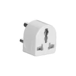 Anchor 3 Pin Combi MultiPlug Adaptor with Shutter Pearl 6/10/13A (52809)