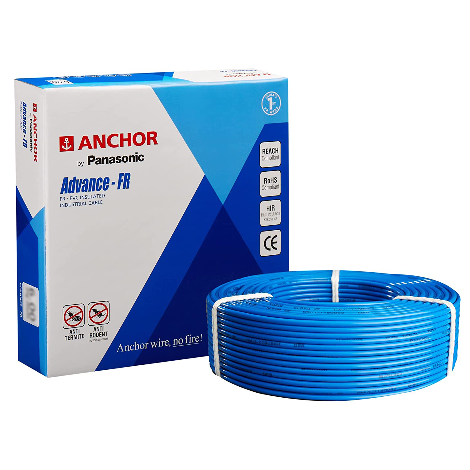 Anchor Advance FR 1.5mm Wire Blue 90 Meter