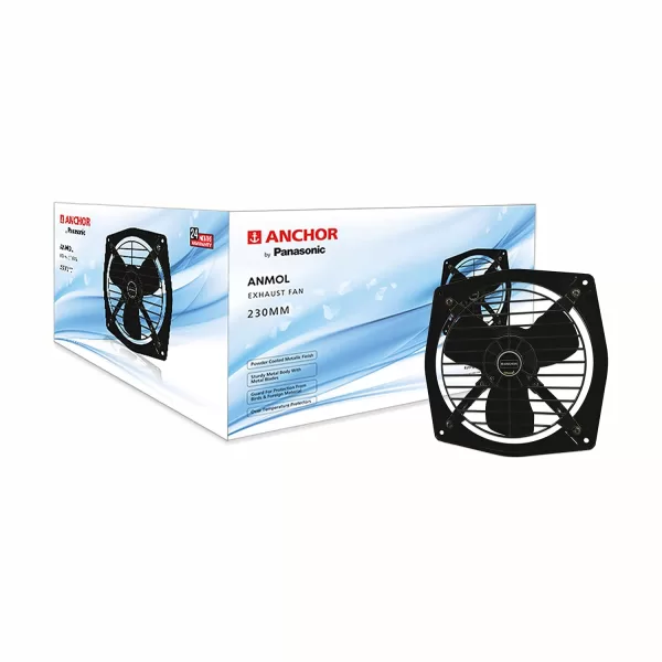 Anchor Anmol Metal Exhaust Fan 230mm - Metallic Grey (13159)