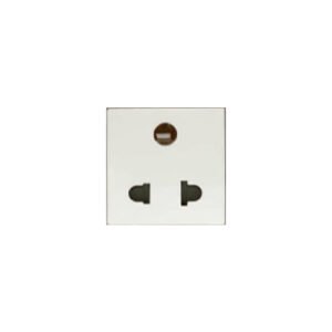 IndoAsian Glint 6A 3 Pin Round Socket with Shutter (ISI mark), 2M (801800)