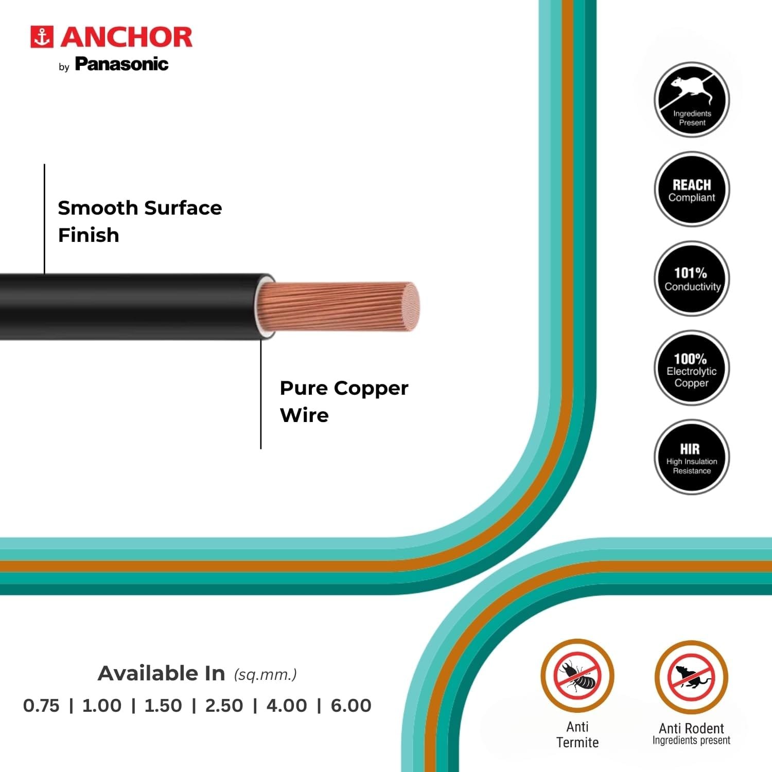 Buy Anchor by Panasonic 1.5 mm COPAPro FR Wire, 180 Meter (BLACK) Buy Anchor by Panasonic 1.5 mm COPAPro FR Wire, 180 Meter (BLACK)