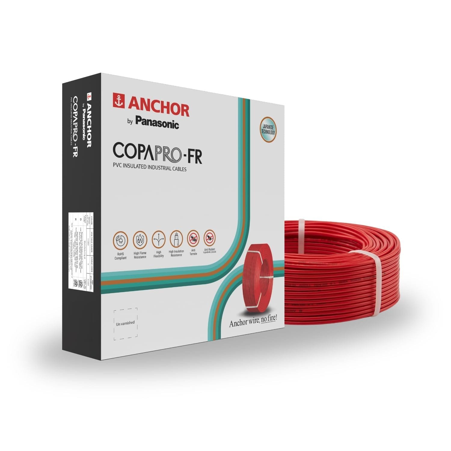 Buy Anchor by Panasonic 1.5 mm COPAPro FR Wire, 180 Meter (RED)