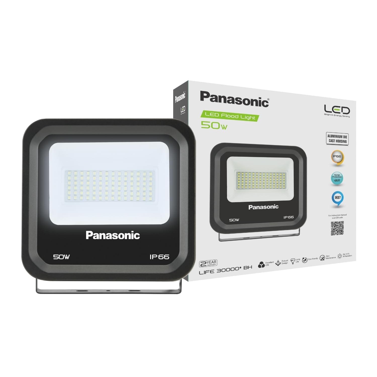 Panasonic 50W Flood Light, Outdoor Waterproof (Cool White - PFLM24507) Panasonic 50W Flood Light, Outdoor Waterproof (Cool White - PFLM24507)